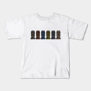 Moai Line Kids T-Shirt